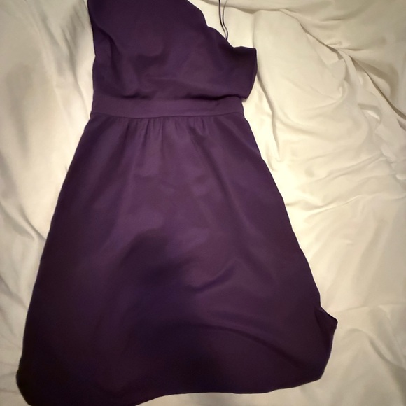 Vince Camuto Vibrant Purple one shoulder dress - Picture 4 of 5